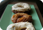 pumpkin donuts with pumpkin cream cheese frosting