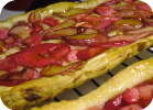 rhubarb tart with orange glaze
