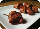 bacon wrapped strawberries (or, berries in a blanket)